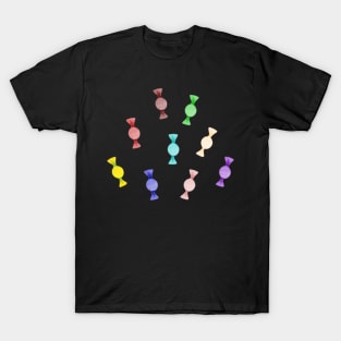 Rainbow Halloween Hard Candy Pattern T-Shirt